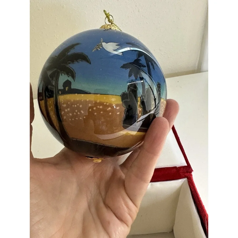 Li Bien 2020 Christmas Ornament Nativity Three Wise Men Scene Glass Globe
